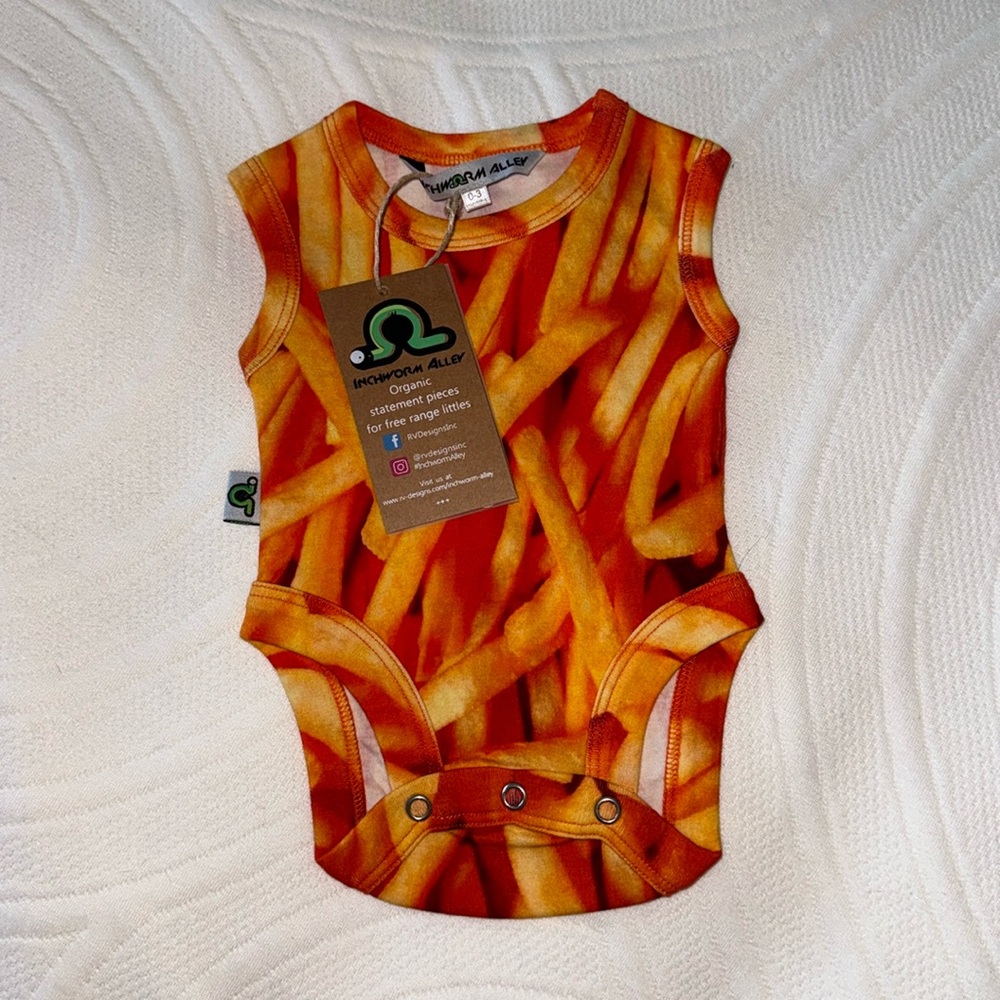 French Fry Baby Onesie Organic Cotton